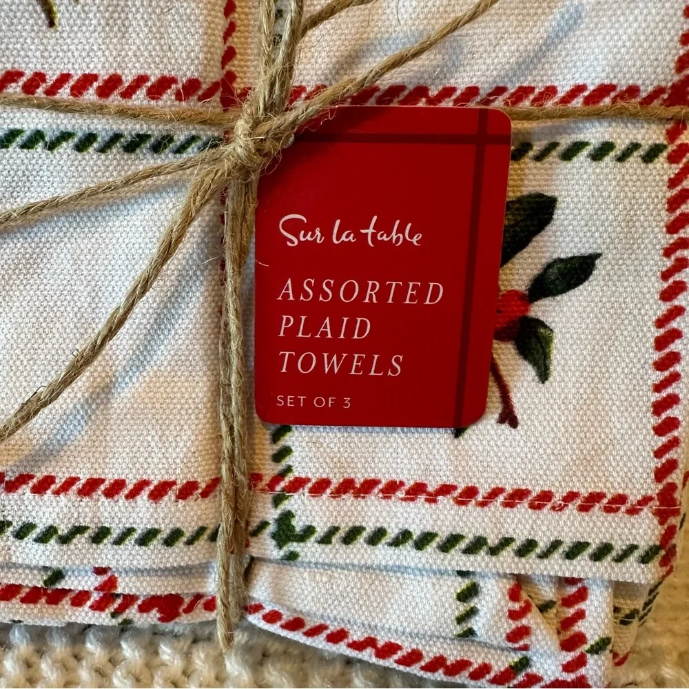 Sur La Table Plaid Towel Set